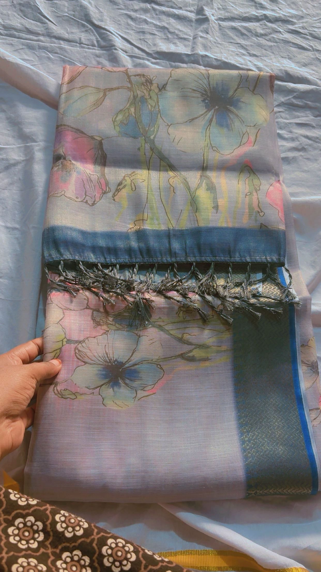 Royal Elephant Sky Blue Saree