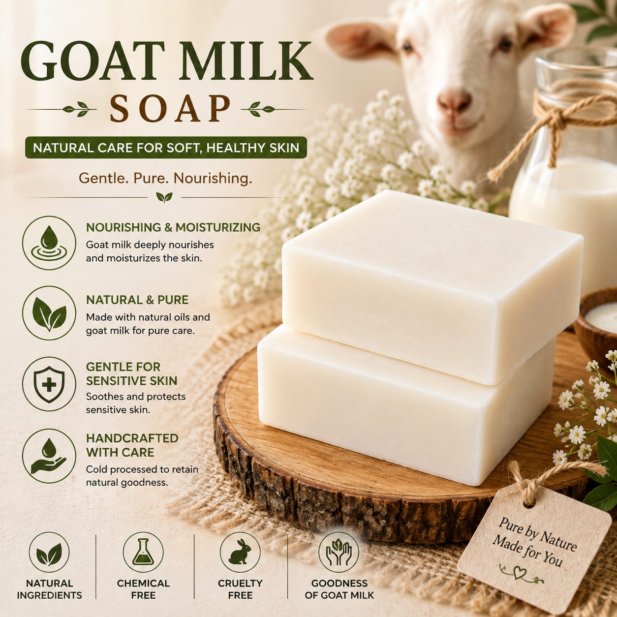 Goat Milk Soap – Handmade Cold Process Soap