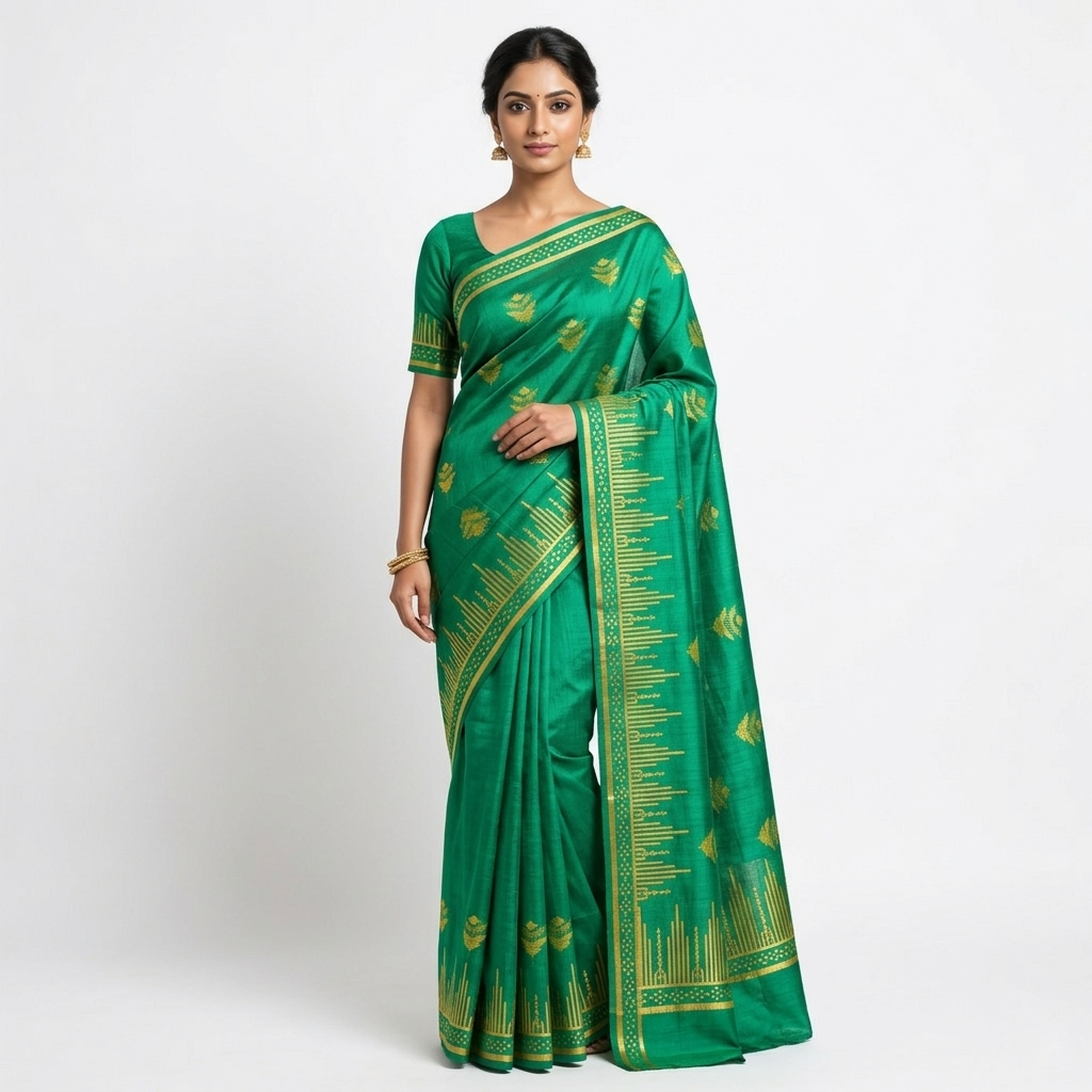 Emerland Green Saree