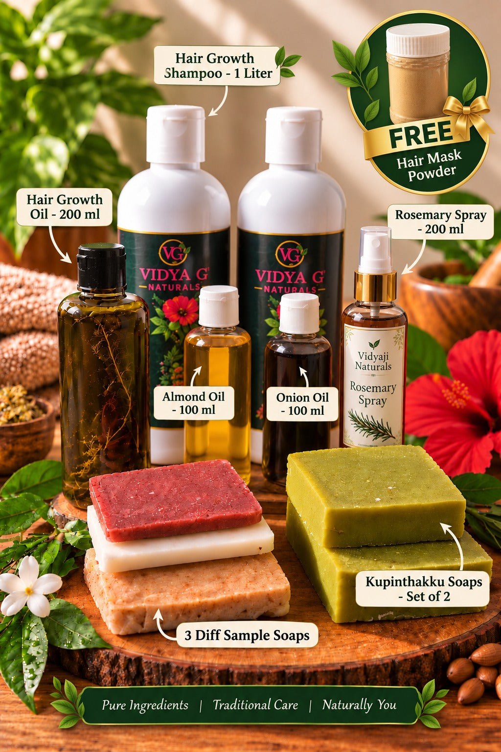 Natural Hair & Skin Care Combo